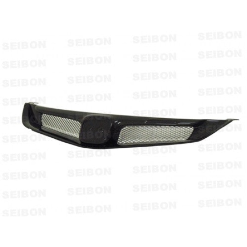 Seibon MG-Style Carbon Fiber Grill | 2006-2010 Honda Civic 4Dr JDM / Acura CSX (FG0608HDCV4J-MG)