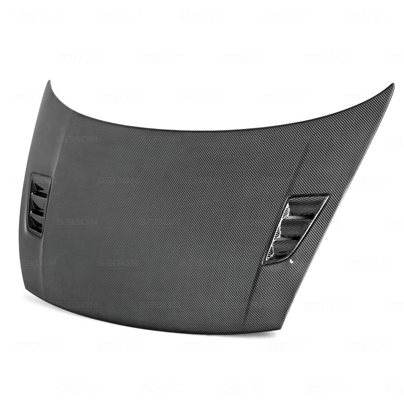 Seibon MGII-Style Carbon Fiber Hood | 2006-2007 Honda Civic 4 Door (HD0607HDCV4D-MGII)