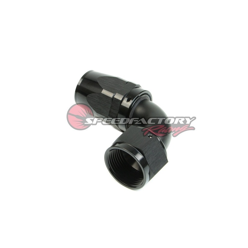 SpeedFactory Racing -10 AN Black Anodized Hose End Fitting – 90 Degree (SF-11-310-90)