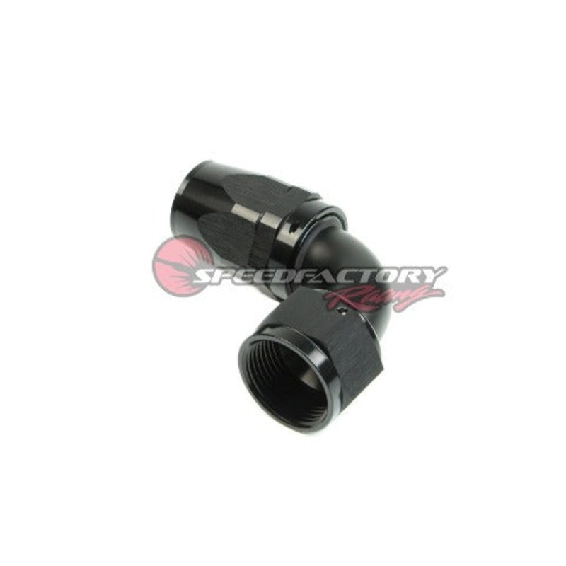 SpeedFactory Racing -16 AN Black Anodized Hose End Fitting – 90 Degree (SF-11-316-90)