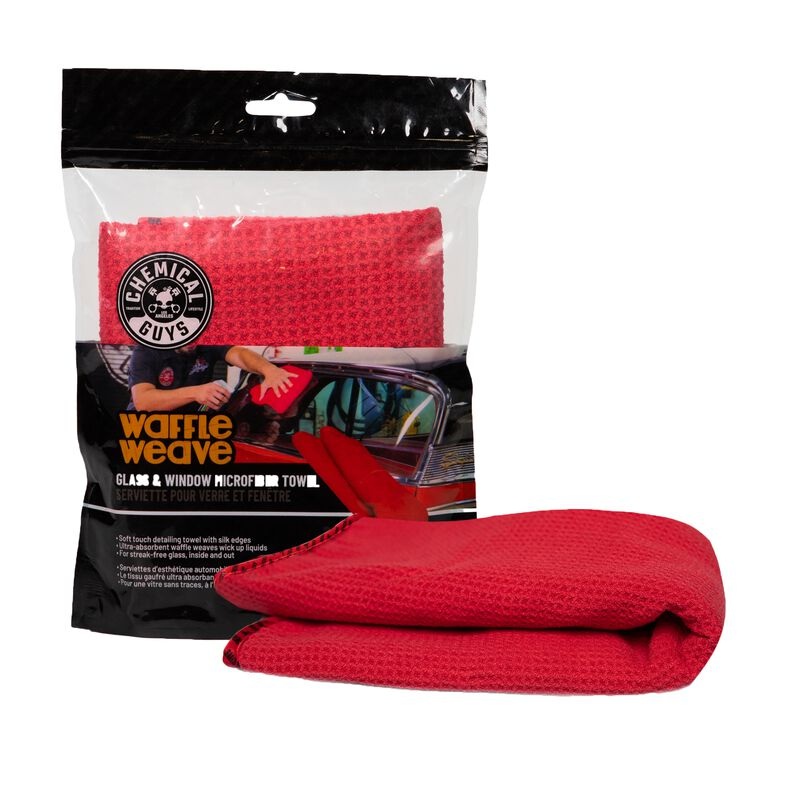 Chemical Guys 24 x 16 Waffle Weave Glass and Window Microfiber Towel | Universal (MIC707)