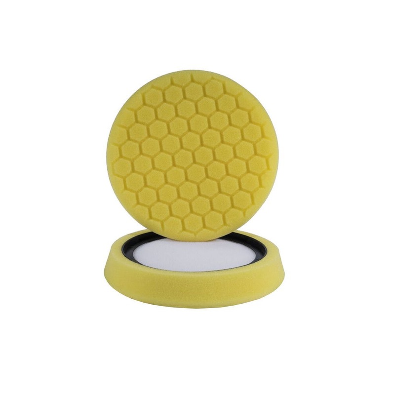 Chemical Guys 7.5 Hex-Logic Self-Centered Yellow Heavy Cutting Pad | Universal (BUFX_101HEX)