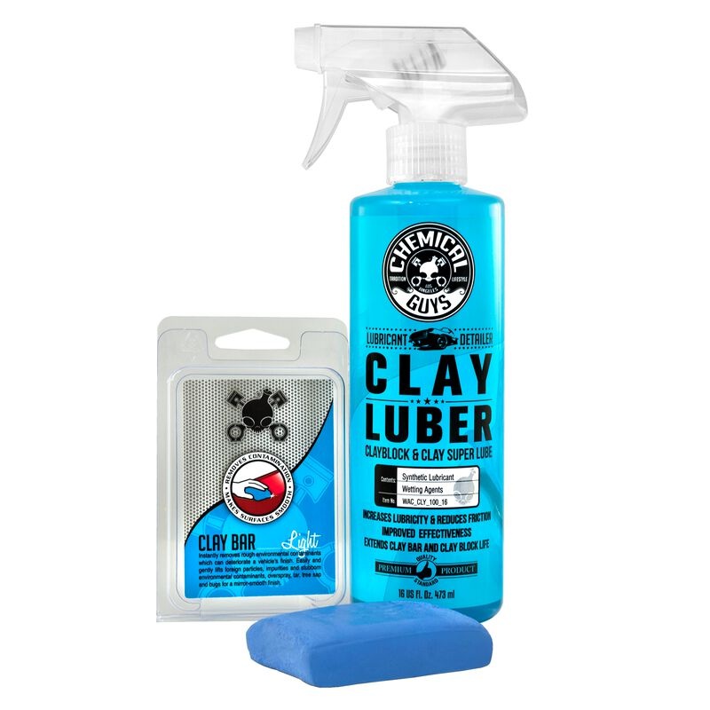 Chemical Guys Heavy Duty Clay Bar and Luber Synthetic Lubricant Kit (CLY_109)