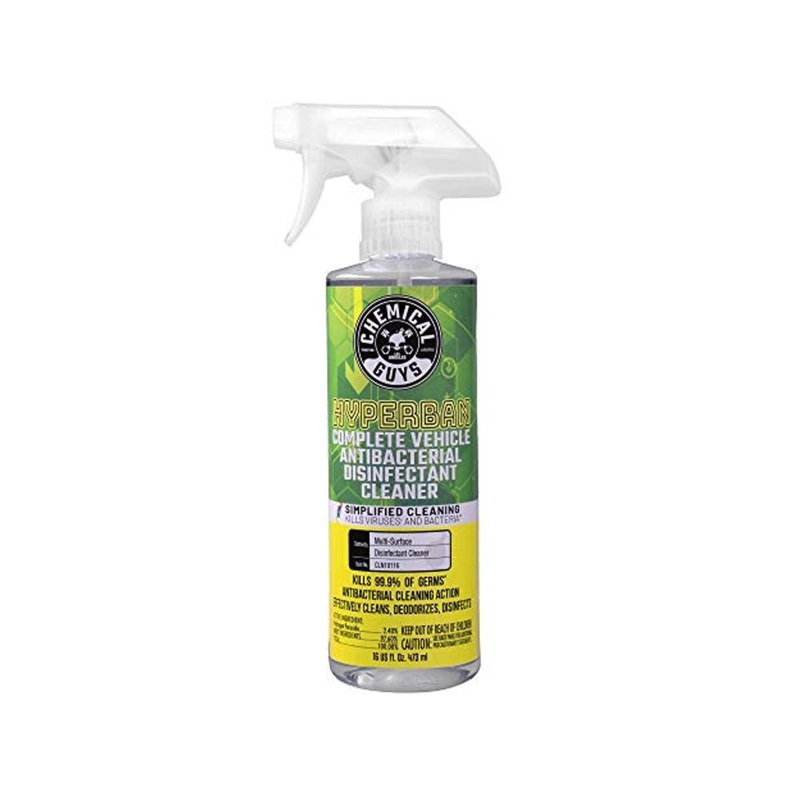 Chemical Guys Hyperban Complete Vehicle Antibacterial Disinfectant Cleaner | Universal (CLN10116)