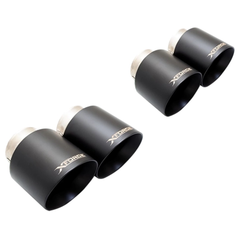 XForce Matte Black Exhaust Tip Kit | 2020-2023 BMW M3 and 2021-2023 BMW M4 (ESBMG80BLKTIP)