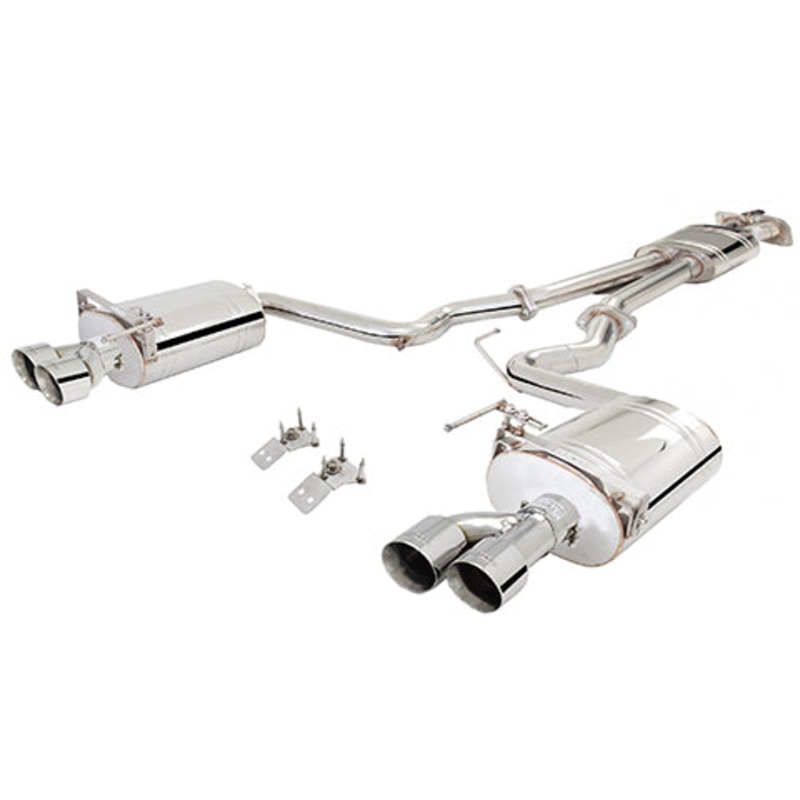 XForce Twin 3 Stainless Cat Back Exhaust System | 2018-2021 Ford Mustang GT Coupe (ES-FM18-CBS)