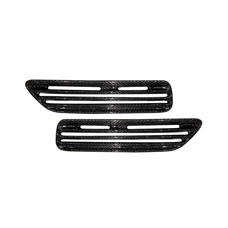 Rexpeed OEM Style Carbon Twin Bonnet Vents | 2008 – 2015 Mitsubishi Evo X (R142)
