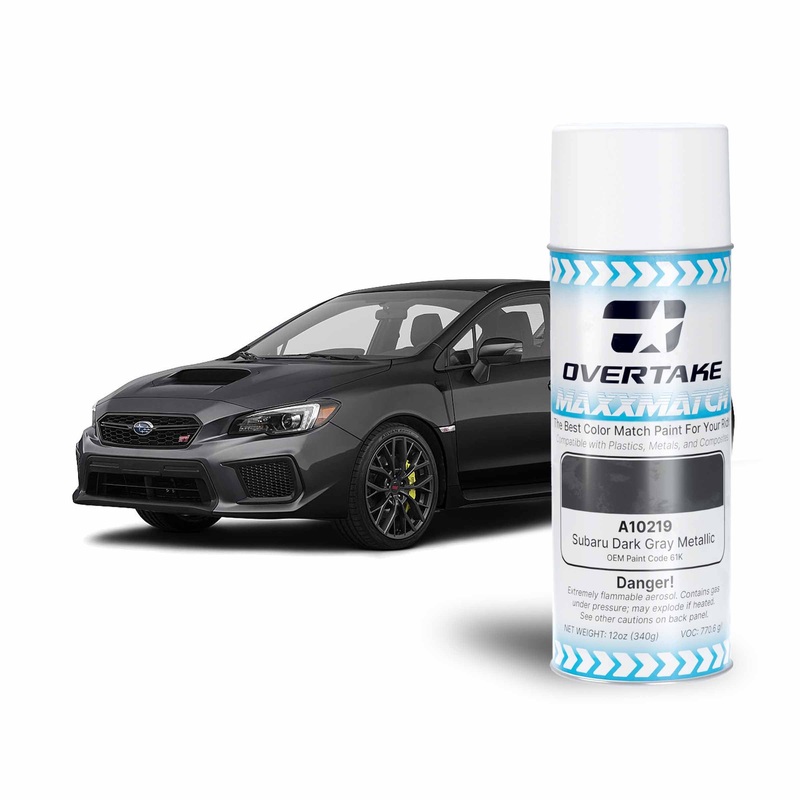Overtake MaxxMatch Paint | Subaru Dark Grey Metallic 61K 12oz. Can (A10219)