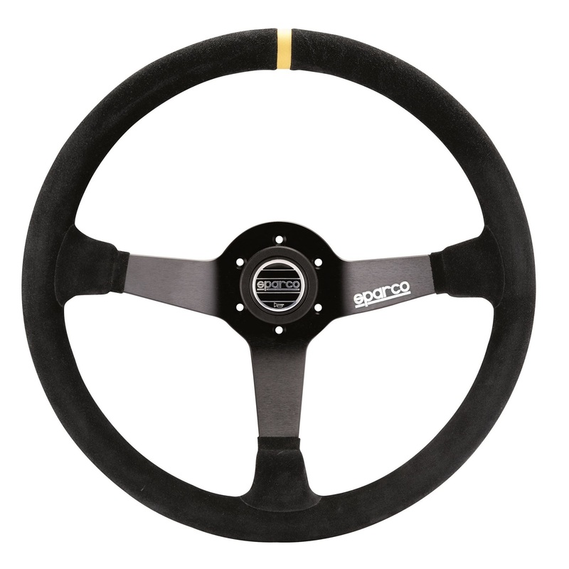 Sparco R 368 Suede Black Steering Wheel | Universal (015R368MSN)