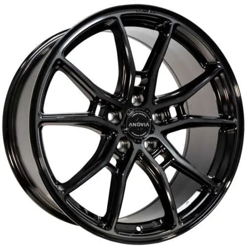 Anovia AN-10 Black w/ Dark Tint Machined Spoke Faces 19×8.5 +35 | 5×112 (ANO0101985511235GB)